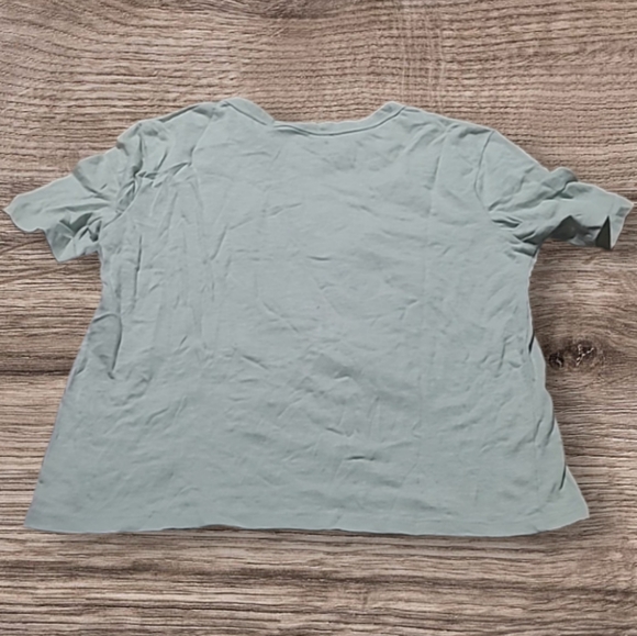 WOMEN'S FIFTH SUN LONG PEACE SIGN CROP TOP SHIRT - Picture 4 of 4